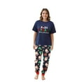 thumbnail image 3 of REORIAFEE Family Matching Christmas Pajamas Sets 2 Piece Loungewear Long Sleeve Top and Pant Santa Graphic Soft Sleepwear Blue S-2XL, 3 of 8