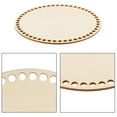 thumbnail image 5 of 20cm Natural Wooden Basket Bottom with Hole, Circle Blank Wood Base for DIY Knitting Crochet Bag Bottom Shaper Craft, 5 of 6