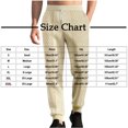 thumbnail image 3 of Ceisia Men Solid Color Loose Wide Leg Pants Drawstring Elastic Waist Gift Casual Straight Trousers, 3 of 9