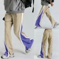 thumbnail image 2 of Lentta Women Wide Leg Track Pants Y2K Parachute Pants Colorblock Baggy Elastic Waist Workout Sweatpants, 2 of 7