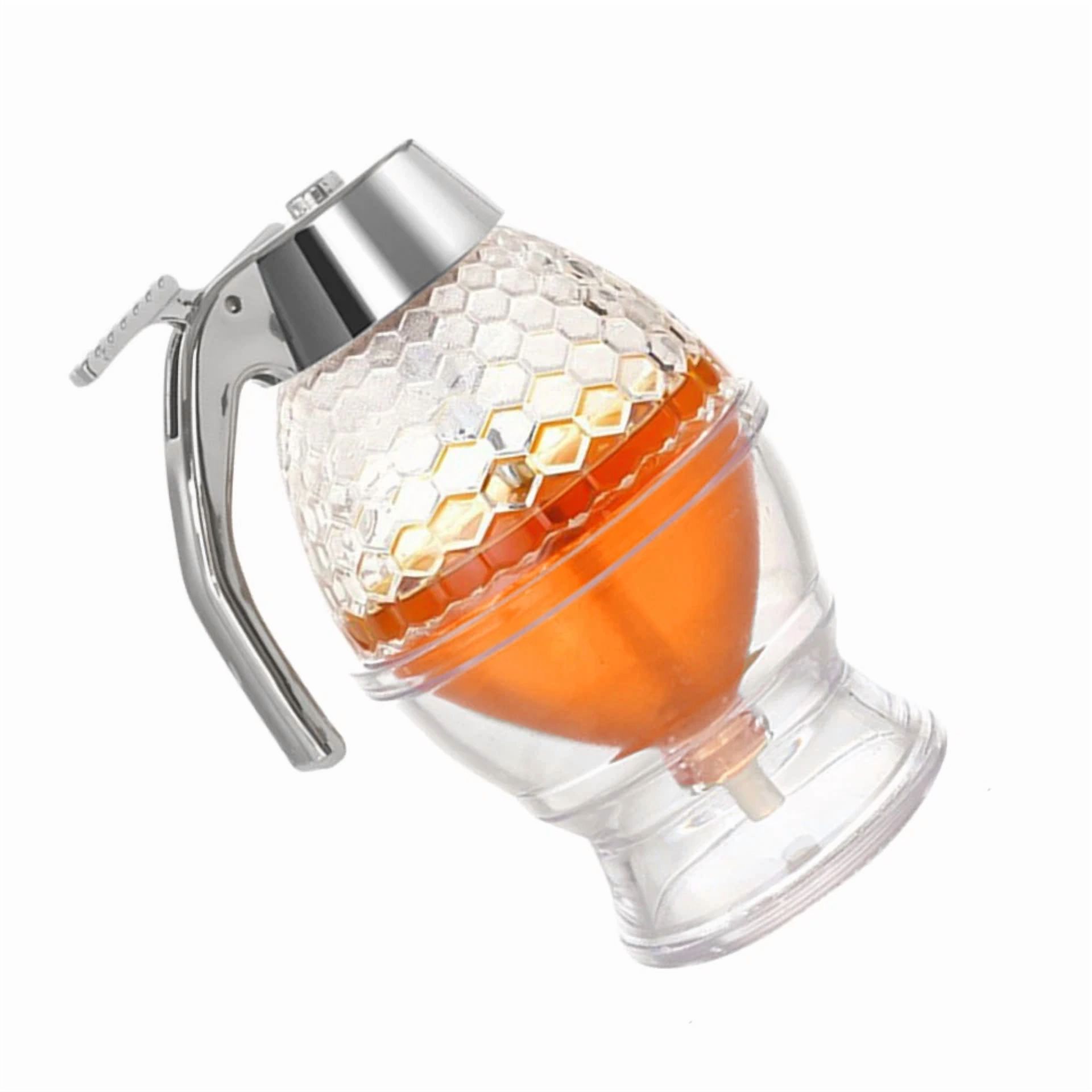 Honey Dispenser No Drip, Maple Syrup Dispenser, Honey Jar With Stand, 8 Oz Pot