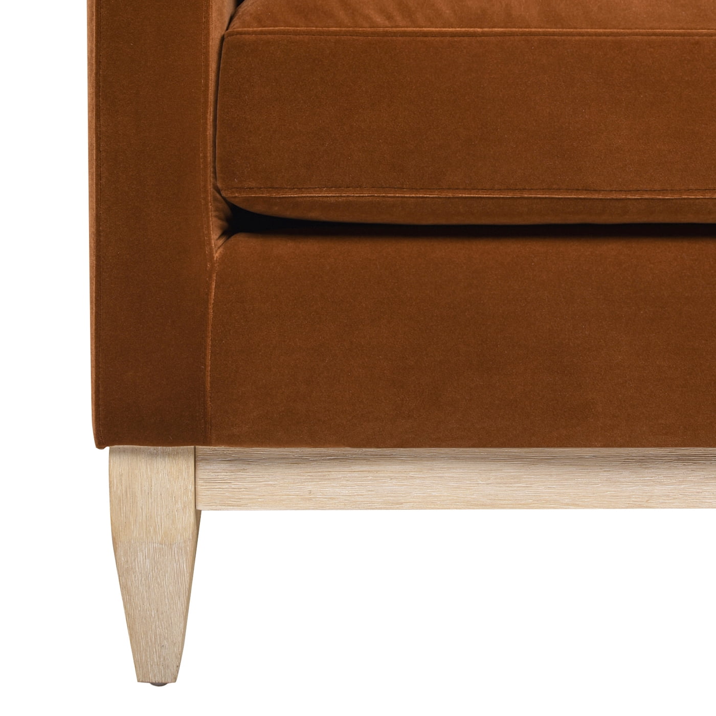 Jennifer Taylor Home Knox 36" Modern Farmhouse Performance Velvet Large Living Room Accent Arm Chair in Burnt Orange
