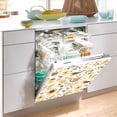 thumbnail image 2 of Yayeee Magnetic Dishwasher Cover for The Front Decoration Home Kitchen Machine Sticker Protector, Beige Birds Floral, 2 of 6