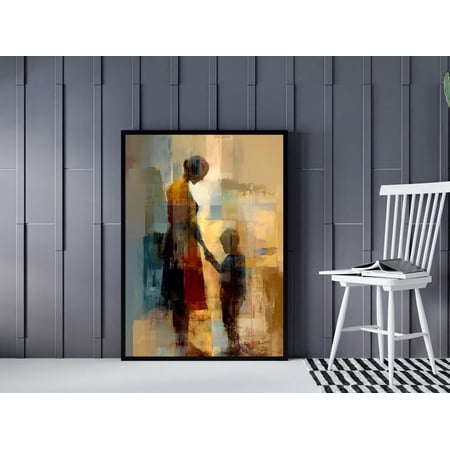 Mother And Child Wall Art Abstract Family Emotional Parenting Artwork