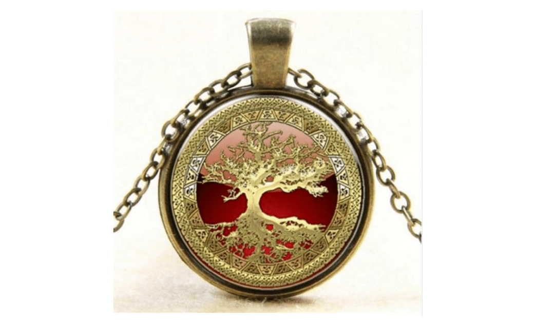 Family Decor Eyeball Photo Pendant Necklace Cabochon Glass Vintage Bronze Chain Necklace Jewelry Handmade