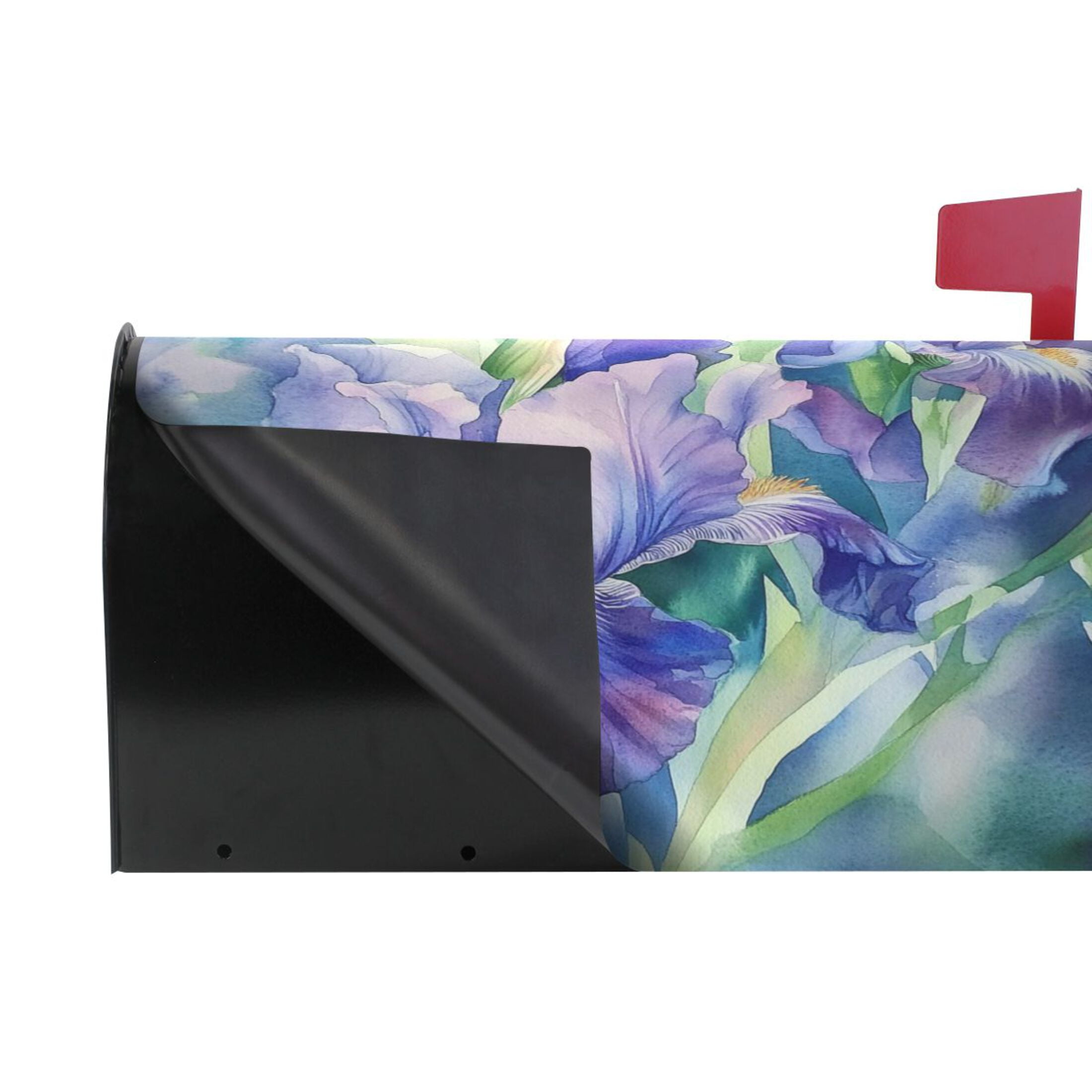 Mailbox Covers Magnetic Large Size 25.4x20.78 in Mailbox Wraps Post for Garden Yard Decor Beautiful Iris Flower