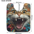 thumbnail image 6 of SKYSONIC Toiletry Mat Roaring Cat Print, Fluffy Plush Absorbent Bath Rugs Carpet with Non Slip Bottom for Bathroom Floor Toilet Tub and Shower, 6 of 7