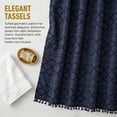 thumbnail image 3 of Unique Bargains 3D Geometric Texture Bath Curtain Sets with Hooks Dark Blue 72"W x 72"L, 3 of 8