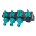 thumbnail image 3 of Adaptador de riego de grifo divisor de anfitrión de jardín de 4 vías Conector de grifo de agua, 3 of 5