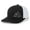 Black/White, variant on Geometric Mountain Nature Mens Embroidered Mesh Back Trucker Hat Baseball Cap, Charcoal/White