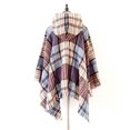 thumbnail image 5 of Mode Femmes Cape Châle à Carreaux Tricot Cardigan Cape, 5 of 5