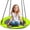 Green, variant on 40" Saucer Tree Swing for Kids Outdoor, 900Lb Weight Capacity, Waterproof Swing Seat with Adjustable Hanging Straps for Children Playground Backyard (Rainbow)