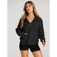 thumbnail image 3 of Weardear Half Zip Sweatshirts Cropped Hoodies Fleece Jackets Womens Quarter Zip Pullover Fall Outfits, 3 of 8
