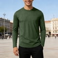 thumbnail image 2 of Tisuna Fall T-Shirts For Mens Breathable Crew Neck Tops Men Solid T Shirts For Work Office Size Xl, 2 of 5