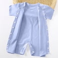 thumbnail image 4 of Yutgune Baby Boy Girl Knitted Cotton Romper Summer Cartoon Print Short Sleeve Snap Button Bodysuit 6-9 Months, 4 of 7