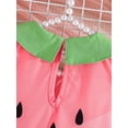 thumbnail image 6 of BemeyourBBs Toddler Baby Girls Summer Watermelon Dress Outfit Little Girl Hawaiian Holiday Summer Beach Dress Doll Collar Sleeveless Tank Princess Birthday Party Dress with Shoulder Bag, 6 of 9