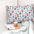 thumbnail image 4 of Yiaed Nautical And Pirate Owls Print Brushed Microfiber Envelope Pillowcases, Standard,Envelope Closure Pillow Cases(No pillow core)-16"x24", 4 of 6