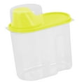 thumbnail image 2 of Caja de almacenamiento de alimentos de plástico de 2,5 l, contenedor hermético con tapas para verter, botellas de almacenamiento de cereales de Almacenamiento y organización del hogar Amarillo 1.9L Injueey HA002828-04, 2 of 6