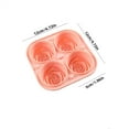 thumbnail image 2 of 2 Inch 3D Silicone Rose Ice Molds,Large Flower Ice Cube Molds,4 Cavity Fun Ice Tray Shapes,Easy Release,For Cocktail,Brandy,Juice,Wine,Whiskey(Orange), 2 of 7