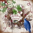 thumbnail image 2 of Sasha 15x15 White Modern Wood Framed Museum Art Print Titled - Bluebird Christmas II, 2 of 4