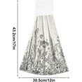 thumbnail image 3 of SKYSONIC Floral Border Herbs Hanging Hand Towels with Hanging Loop, Hand Towels Soft Thick Dish Cloth Hand Towels for Kitchen Bathroom, with Hanging Loop, 12"x17" 2Pack, 3 of 6