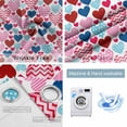thumbnail image 2 of Fsddascl Valentine's Day Blackout Curtains for Bedroom/Living Room, Thermal Insulated Kitchen Curtains, Modern Romantic Colorful Striped Dots Love Grommet Darkening Window Treatment Drapes 42"x63"x2, 2 of 6