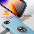 thumbnail image 4 of for iPhone SE 2022 Case, iPhone SE 2020 Case, iPhone 8/7/6s/6 case Ultra Slim with 2Pcs Tempered Glass Screen Protector Full Body Shockproof Phone Case with Invisible Ring Stand, 4.7" Sierra Blue, 4 of 8