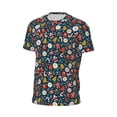 thumbnail image 6 of Wukai Holiday Christmas Cookies Print Men's Short-Sleeved Mesh T-Shirt,Quick-Dry Short Sleeve Workout T-Shirt-5X-Large, 6 of 8