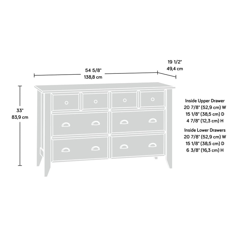 average dresser size VEIKOUS White 5-Drawer Standard Dresser FIVECABINET-W at Lowes.com