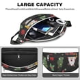 thumbnail image 4 of Fanny Pack Black Christmas Gnome and Gift Pattern Waist Pack Bag,Running Cross Bag,Waterproof Large Fanny Packs for Women Men for Travel Running Hiking Cycling, 4 of 6