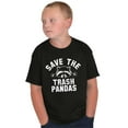 thumbnail image 5 of Save Trash Pandas Funny Raccoon Pun Crewneck T Shirts Boy Girl Teen Brisco Brands L, 5 of 6