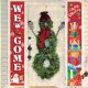 thumbnail image 5 of Bearachild 1 par de carteles navideños, letrero de porche de Navidad, cartel de puerta de Navidad de tela Oxford, decoración de fiesta para colgar en la Kits de decoración para fiestas X Bearachild HA000240-17B, 5 of 6