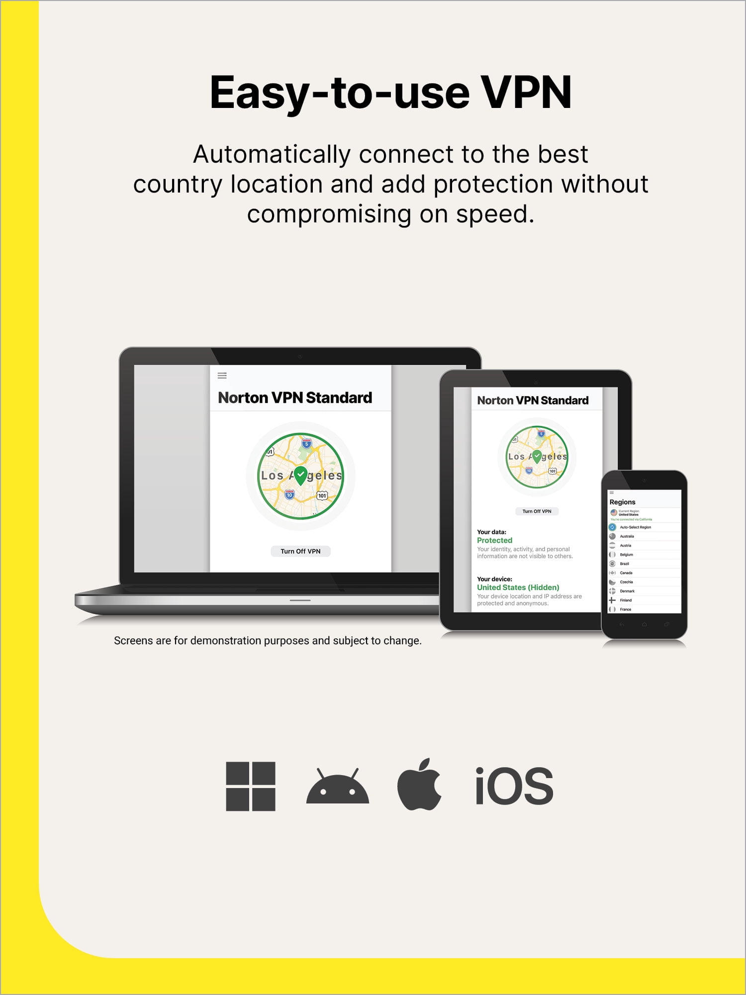 Norton Secure VPN for 1 Device, 1 Year Subscription, PC/Mac/iOS/Android [Digital Download]