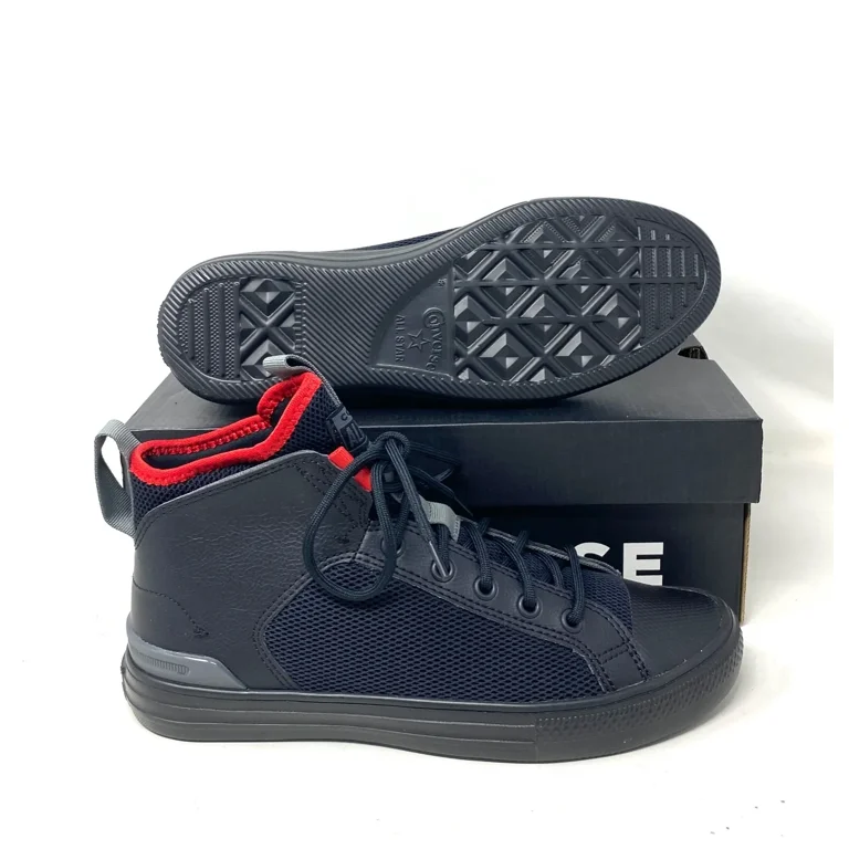 Converse Ultra Future Sport Mid Top Leather Mesh Black Red Shoes A01426C