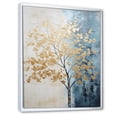 thumbnail image 2 of Designart "Harmonious Gold And Blue Trees" Landscape Trees Floater Framed Wall Decor, 2 of 5