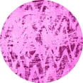 thumbnail image 1 of Ahgly Company Indoor Round Abstract Pink Modern Area Rugs, 5' Round, 1 of 4