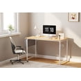 thumbnail image 5 of CubiCubi Computer Desk with Particle Board, Black Metal Frame, Silver Finish,55", 5 of 7