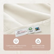 Whisper Organics 500 TC Sateen Fitted Sheet