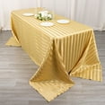 thumbnail image 2 of BalsaCircle 90x132 in Champagne Stripes Satin Rectangle Tablecloth Wedding Party Linen Events Decorations Supplies, 2 of 8