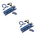 thumbnail image 4 of Transemion 2021 PCI-E Riser 6-pin with LED Lights Crypto Mining Card 1x TO 16x PCI-E RISER Blue 1M 2Set, 4 of 6