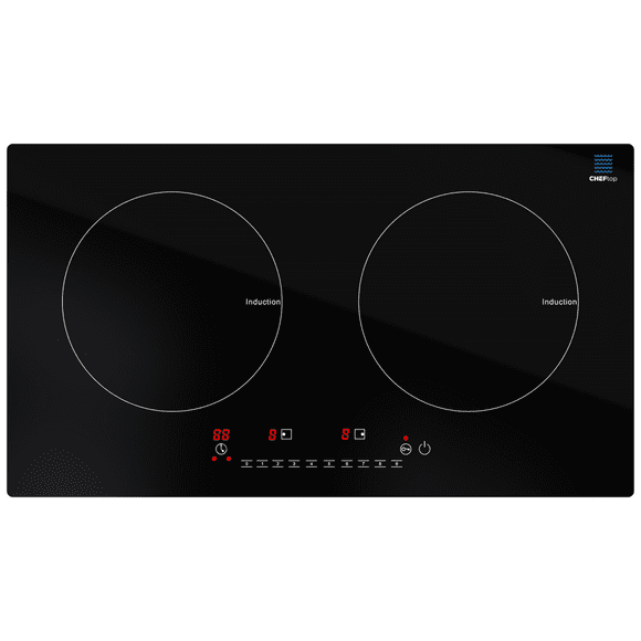 Cheftop Portable Induction Cooktop 2 Burner Electric Cooktop with Kids Safety Lock 1800 Watt, Touch Sensor Control, Multiple Controls Cooking Zones & Power Levels
