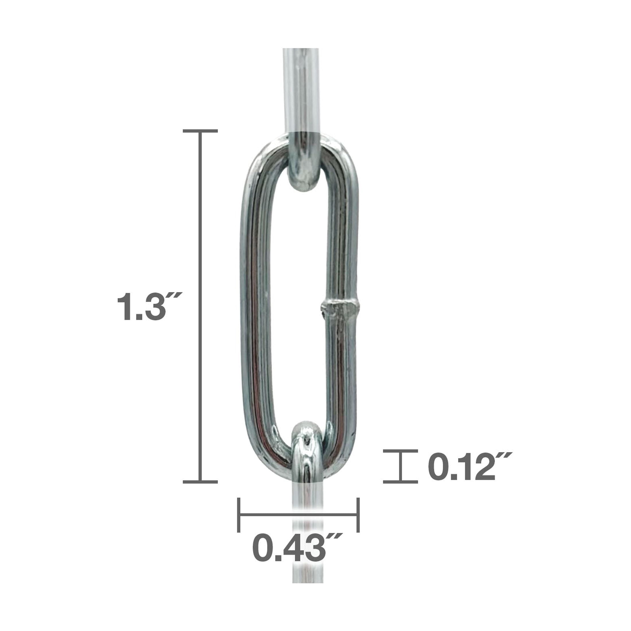 (2 pack) #4 Straight Link Coil Chain, 10', Zinc, Peerless Chain Company, #4820535