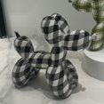 thumbnail image 1 of Escultura de perro con globo nórdico, adorno decorativo artesanal, figurita de Animal Simple para comedor, estantería, decoración de , cafetería, Negro Baoblaze linda escultura, 1 of 8