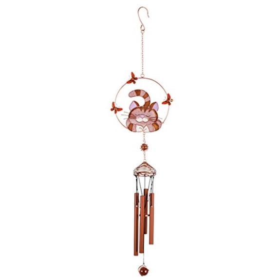 cat wireworkstm wind chime 30" by carson home accents, #62204