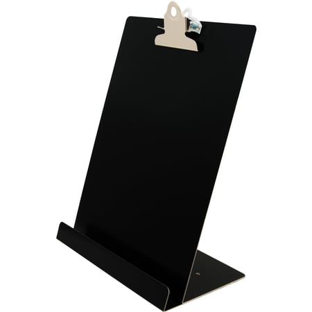 Free Standing Clipboard And Tablet Stand, 1" Clip Capacity, Holds 8.5 X 11, Black | Bundle of 5 Each