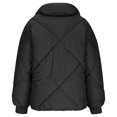 thumbnail image 5 of HTNBO Puffer Jacket Womens Quilted Jacket Warm Comfy Zip Up Jacket Trendy Lapel Down Jacket Padded Outerwear Coats, 5 of 6