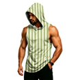 thumbnail image 2 of Graphic Camo Sleeveless Hooded Tank Top for Men, Muscle Fit Pullover Gym Vest - Quick-Dry Athletic Shirt with Pocket for Bodybuilding & Summer Training White XXXXL, 2 of 7