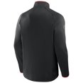 thumbnail image 6 of Men's Fanatics Black Chicago Blackhawks Authentic Pro Rink Raglan Quarter-Zip Pullover, 6 of 7