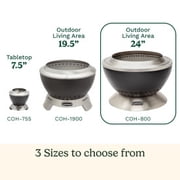 Cuisinart 24” Cleanburn Smokeless Fire Pit with Removable Base for Ash, Portable Wood Burning Outdoor Fireplace, Stainless Steel Smoke Free Outdoor Heater, Enhanced Airflow and Easy Cleanup