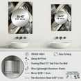 thumbnail image 4 of Designart "Marble Granite Agate with Gold Accents XVIII" Modern Geometric Mirror Wall Decor - Modern Grey Abstract Living Room Wall Mirror Art - 32" x 24" Inch, 4 of 5